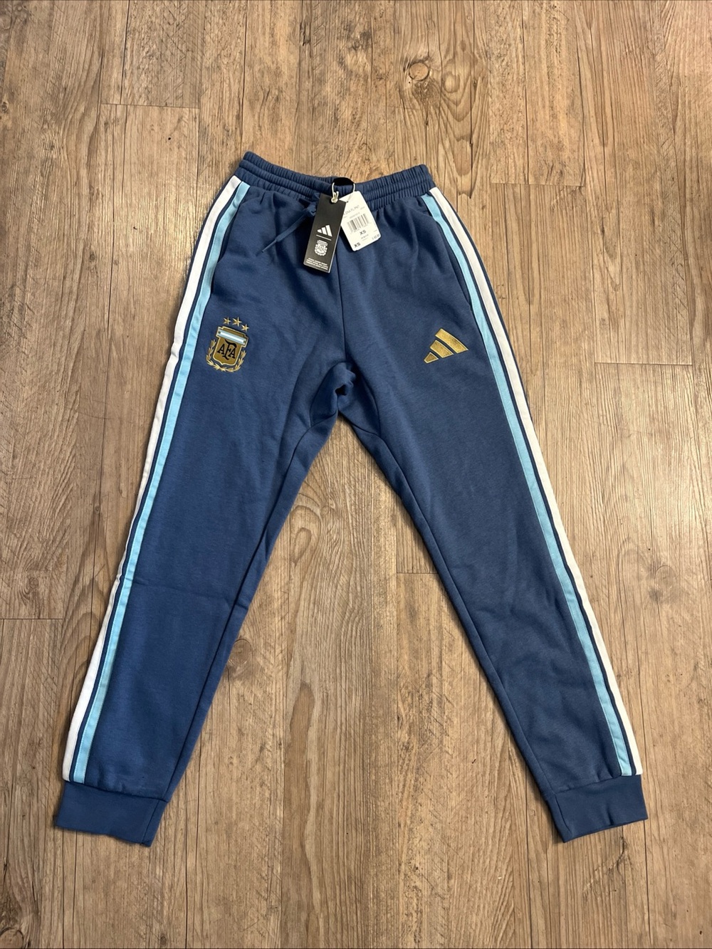 NWT Adidas Argentina National Team DNA Fleece Blue Pants JZ6294 Men’s Size XS